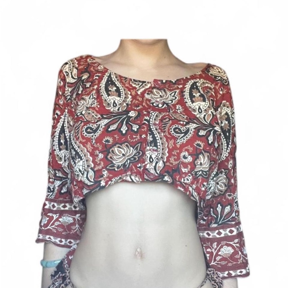 Open back boho top